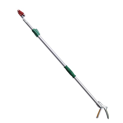 Image of Sharpex 6 Feet Long Reach Pruner Aluminum Telescopic Cut and Hold Pruner Heavy Duty For Tree Branch Cutter & Trimming, Cutting Leaves, Fruit Picker