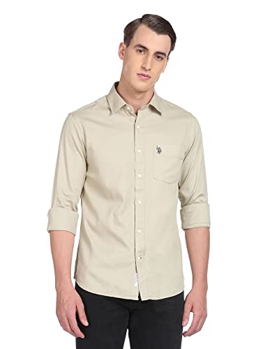 Image of U.S. Polo ASSN. Men's Cotton Slim Fit Shirt