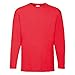 Produktbild Fruit of the Loom Herren Longsleeve, Rundhals - Rot - Rot - Small S,Rot - Rot