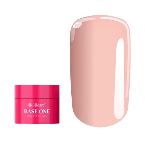 Silcare - 100g GRANDE FORMATO - Gel Uv Vanillia Rose costruttore ricostruzione unghie autolivellante, media densità - coperture e refill - Effetto rosa pesca leggermente vanigliato