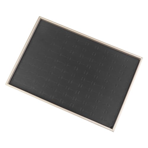 Insert de tiroir modulable pour bagues et bijoux en simili cuir noir - 4