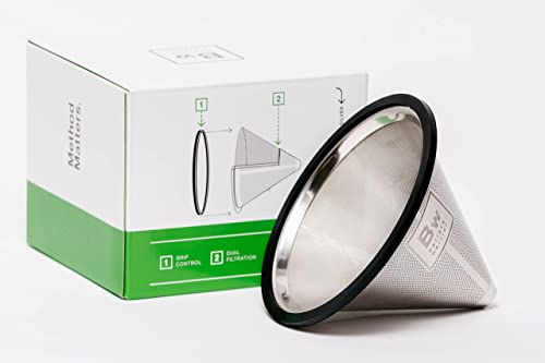 Barista Warrior Compatible For Hario V60 & Chemex Pour Over Coffee Filters - Reusable Stainless Steel - Best Coffee Maker And Bar Accessories (Silver) #TOP1