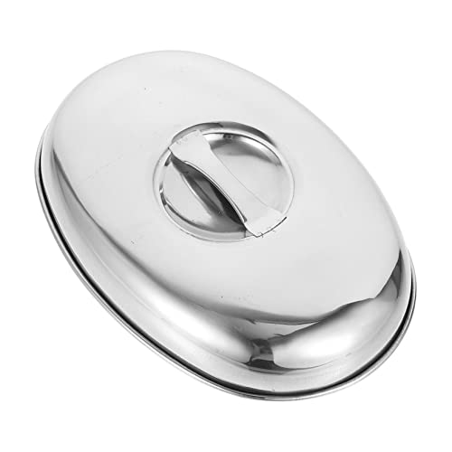 ZUNOXAZ Copertura per Alimenti in Acciaio Ovalata Antipolvere e Antiolio per Pentole per Barbecue e Uso