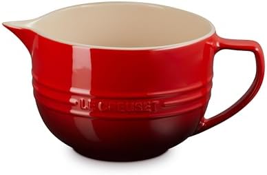 Le Creuset Stoneware Signature Batter Bowl, 3.25qt., Cerise