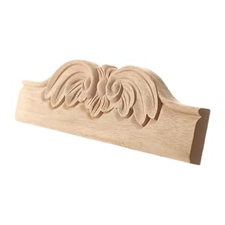 Built in Cabinetry Crafts Round Flower Wood Carving Decal Unpainted Disc Onlay Decor Door Furniture Symmetrical Court 100 * 9.5Cm