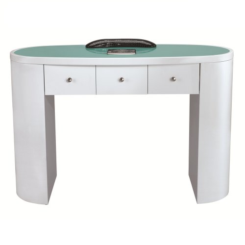 MANICURE STATION WITH BUILT-IN DUST COLLECTOR NAIL TABLE WITH EXTRACTING VENT - SABA