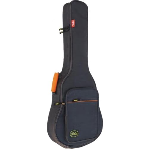 cibeles Funda de 96cm para Guitarra clásicade para CADETE 3/4 y Tiro 61 Acolchado 15mm, Espuma Alta Densidad (Gris)
