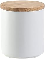 Vista 8 de Pote de almacenamiento de plato de caramelo de color puro con tapa de sello de madera