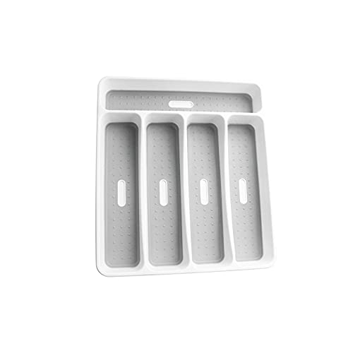 JINGYAN Bandejas para cubertería Plástico Cubiertos Bandeja Cocina Organizador Separación Tailware Cajón ordenado para Cuchara Bifurcación Estante Máquinas de almacenamiento Caja