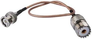 DHT Electronics RF coaxial Coax Cable Assembly BNC Male to UHF Female SO-239 SO239 6''