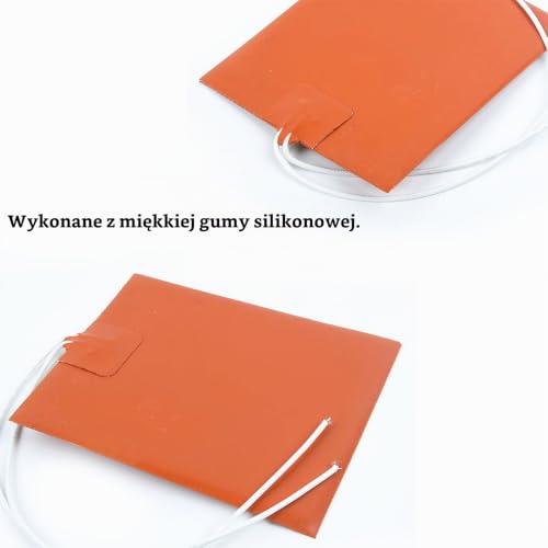 Fyearfly Płyta grzewcza o stałej temperaturze, 100x120mm 12V 12W Panel grzewczy z gumy silikonowej Bezpieczna elektryczna płyta grzewcza o stałej temperaturze 60℃ Maksymalna