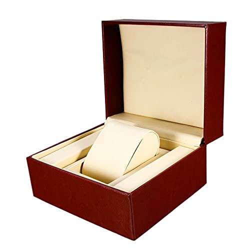 Boîtes de montre vin rouge PU cuir vitrine d'oreiller boîtier de stockage - 2