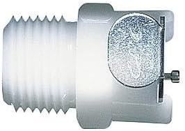 CPC (Colder) PMCD100212 Quick-Disconnect NPT(M) Pipe Adapter; Valved, 1/8" NPT(M), 1/8" Flow Size, PP