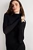Intimissimi Woman's Sheer Modal Cashmere Ultralight High-Neck Top in Black, Size L #3