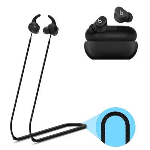 Beats Solo Buds �p �X�g���b�v �l�b�N �V���R�� �yNOUKAJU�z�C���z�� �X�g���b�v ���C�����X�w�b�h�t�H�������h�~�X�g���b�v�A�����h�~�l�b�N�X�g���b�v�A ���[�֗� �\�t�g ���y�� Beats Solo Buds �X�g���b�v�i�u���b�N�j