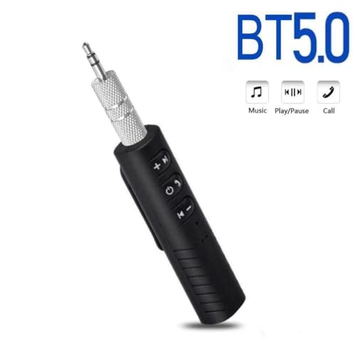 Adaptador transmisor receptor Bluetooth 5.0 jack de 3.5 mm para auriculares de audio y música de coche Y1j0 Reciever A2dp manos libres Aux - imagen 3