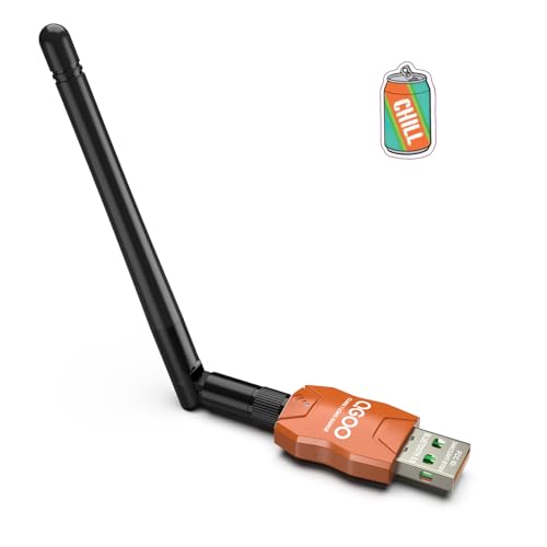 Class 1 Long Range Bluetooth Adapter for PC, QGOO USB Bluetooth Adapter for PC 5.3+EDR, Bluetooth Dongle Bluetooth Receiver Support Windows10/8.1/8/7?orange-184?