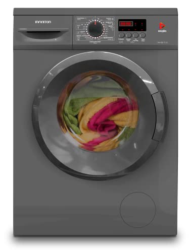 INFINITON WM-A72I – Lavadora, Dark inox, 7kg, 1400rpm, 23 programas, Display LED con control de tiempos, Easy Play, Inicio programado