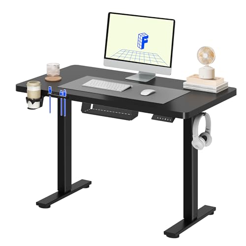 FLEXISPOT Bureau Assis Debout Basic, 110x54cm Une Pièce, Bureau Électrique Réglable en Hauteur,...
