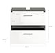xonox.home Badezimmer Blake Waschbeckenunterschrank Badunterschrank Waschbecken Unterschrank Schrank in Front weiß Hochglanz Korpus rauchsilber Nb.ca.60x57x34 cm mit 2 Schubkästen