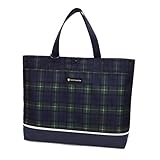 COLORFUL CANDY STYLE レッスンバッグ マチ付き [2026春モデル] 撥水・反射材付き タータンチェック・ダークグリーン 撥水 軽量 汚れにくい シワ防止 男の子 NL480900-a