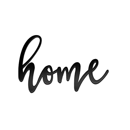 Yishobo Metal Cutout Wall Sign-Home Sign Metal Wall Decor,Signs for Home Decor Wall ,Black Wall Art,Letters for Wall Decor Farmhouse Wall Art,15.7 x 9.8 inches