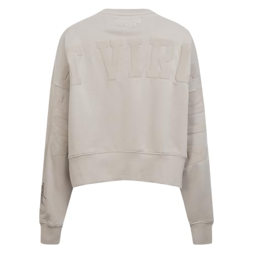 Pro Standard Womens College West Virginia University Wingspan Crewneck Sweatshirt Taupe L