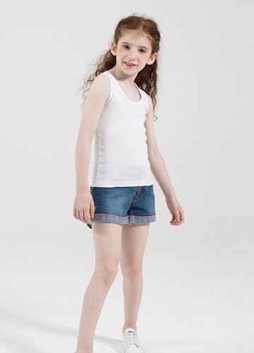 Image of Phedrew 6 Pcs Kids Soft Undershirt Tank Tops Cotton Undershirt Sleeveless Shirts for Girls Boys Unisex