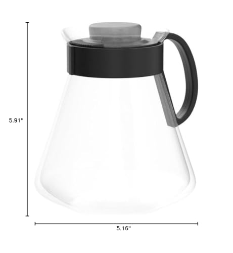 Hario V60 Glass Range Coffee Server, 800ml, Black