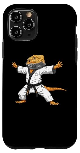 Funny Bearded dragons doing Karate Samurai Ninja lizard �X�}�z�P�[�X iPhone 11 Pro �p