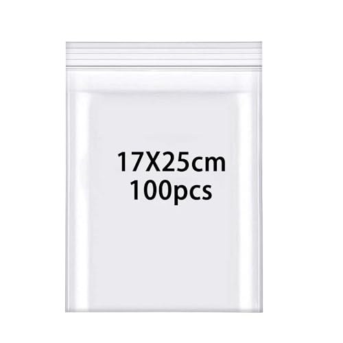 Rshuhx 100Stück Zipper Beutel 170mmX250mm Wiederverschliessbar...