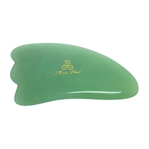 Mina Heal Jade Stone Facial Gua Sha for Lymphatic Massage Skin Detox and Rejuvenation, Anti-Wrinkles, Anti-Aging Facelift, Cosmetic Self-Treatment & Beauty Cover