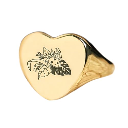 Bague coccinelle en argent 925 doré style vintage pour femme