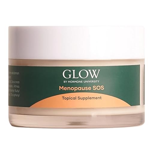 Glow by Hormone University - OBGYN-Formulated Menopause Wild Yam Cream – Clinically Proven, Hormone-Free Topical Supplement for Hot Flashes & Night Sweats (Pack of 1)