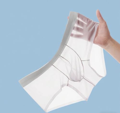 Men's Panties Sexy Sheer See Through Ultra-thin Underwear, Ice Silk U Bulge Pouch Male Breathable Underpants3