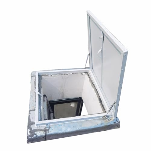 Cubierta impermeable para el ático blanca de 45 x 45 cm para un acceso seguro 2