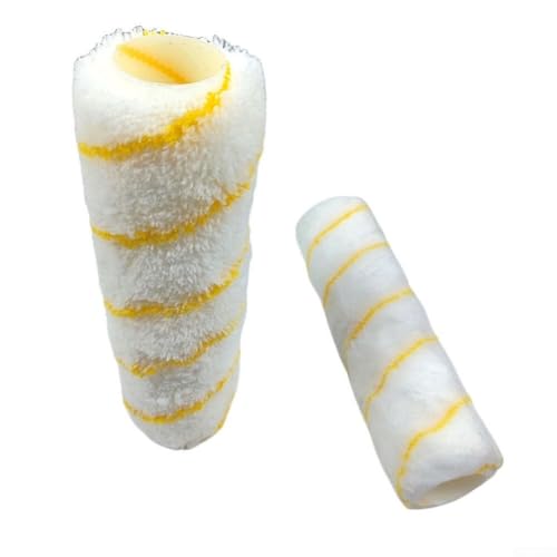 Housses de rouleau de peinture, 17,8 cm et 22,9 cm, têtes de brosse à rayures jaunes simples pour peinture murale et plafond (B) – vue 4