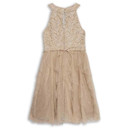 Speechless Girls' Sleeveless Glitter Tulle Corkscrew Party Dress2