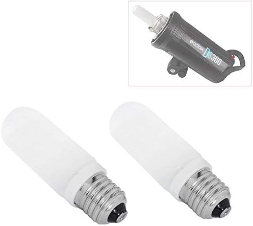 LENCARTA2pk 150W Halogen Modeling Lamp 200V-230V E27 Flash Tube Lamp Bulb for Photo Studio Compact Flash Strobe Light QT400 QT400ii QS400 GT GS DS DE Series Lencarta Smartflash SuperFast