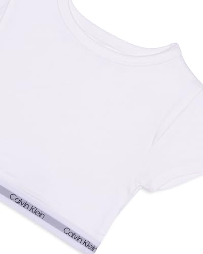 Calvin Klein Girls' Short-Sleeve Cropped T-Shirt Bralette3