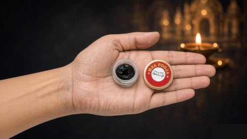Image of Maa Pooja Aragajam Black Tilakam & Javadhu Attar Combo Pack | Traditional Pooja Tilak & Fragrance Set | Devotional Ritual Essentials for Temple, Festivals & Daily Worship