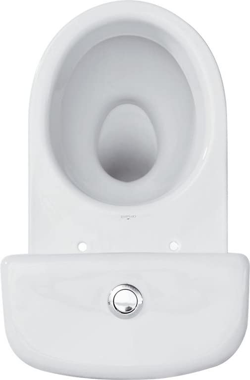 CERSANIT Stand WC mit Spülkasten Komplett | Toiletten mit Toilettensitz Polypropylen ohne Absenkautomatik | Kloschüssel mit Waagerecht Ablauf - 37 cm Breite | aus Keramik | Farbe: Weiß – Bild 3