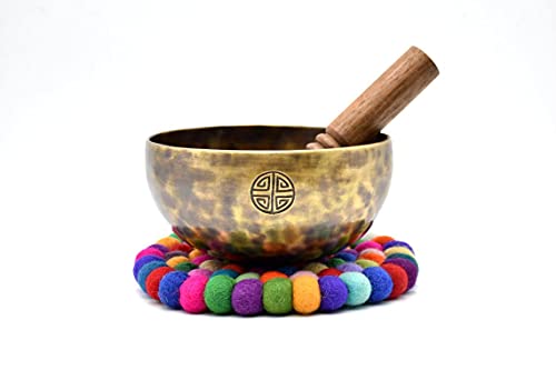 Bol tibétain pleine lune pour rituel de yoga et relaxation à la maison