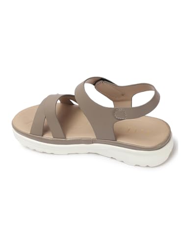 Image of ELLE women Comfortable Flat Round Toe Backstrap fashion Sandal