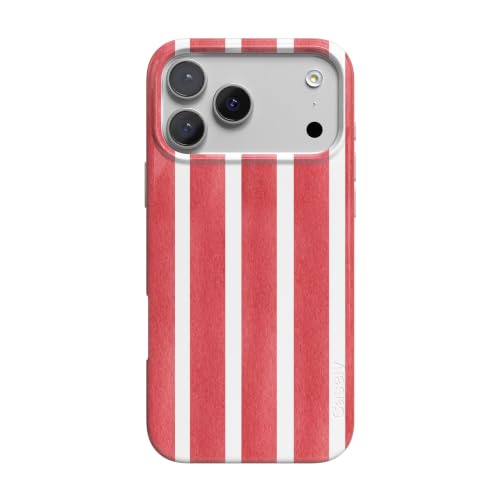 Casely iPhone 18 Pro Max Case | East Coast Summer | Red Stripes | Compatible with MagSafe | Classic Ultra Slim Design