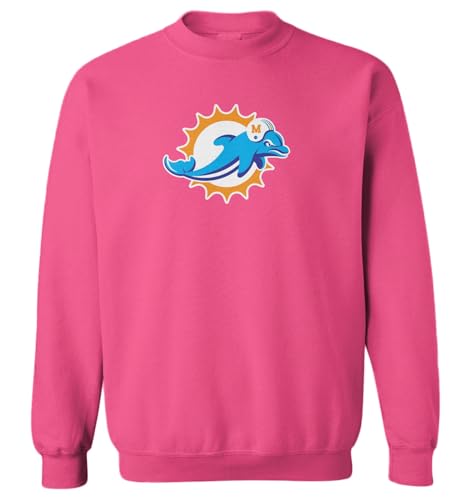 Haase Unlimited Dolphin With Helmet South Florida Sports Toddler Fleece Crewneck Sweater