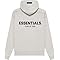 ESSENTIALS Pullover Hoodie Cotton Blend Adult Men Oversized, baggy fit. (US, Alpha, Small, Regular, Regular, Light Oatmeal)