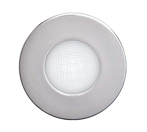 Balise encastrable LYRA en chrome brillant avec boîtier d'encastrement 230V