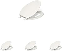 Vista 24 de KOHLER 4647-HW1 - Asiento de inodoro alargado de madera de piedra, asiento de inodoro alargado para inodoros estándar, tapa de inodoro, color blanco