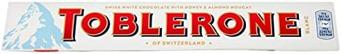Toblerone White Chocolate with Honey and Almond Nougat Pouch, 100 g